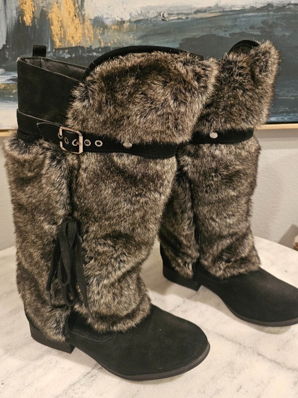 Naughty Monkey Faux Fur Womens Boots